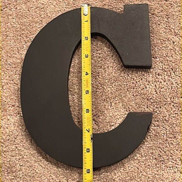 9” Black Block Hanging Capital Letters “FCUS” for Classroom Use with Wall Clock - Picture 10 of 15